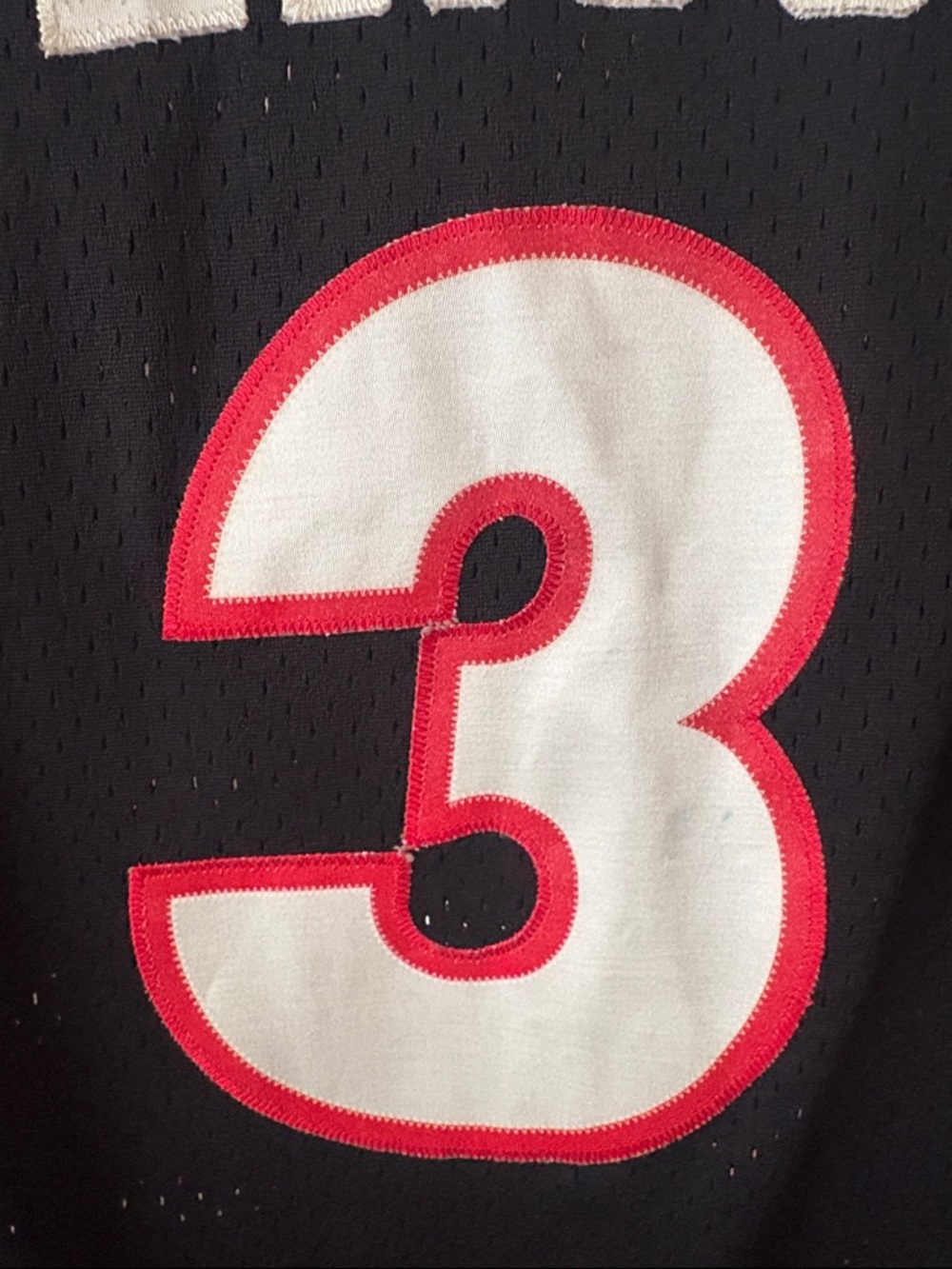 Nike Black, Blue & White Allen Iverson Sixers #3 Basketball Jersey - Picture 8 of 9